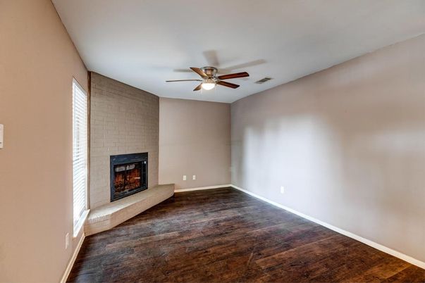 Empty room, Fireplace, Interior, Wood Texture Flooring
