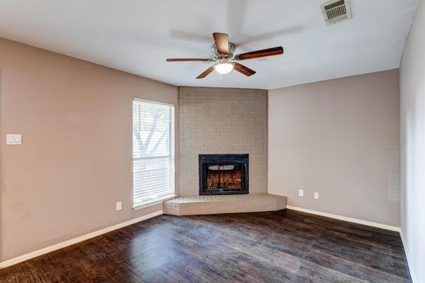 Empty room, Fireplace, Interior, Wood Texture Flooring