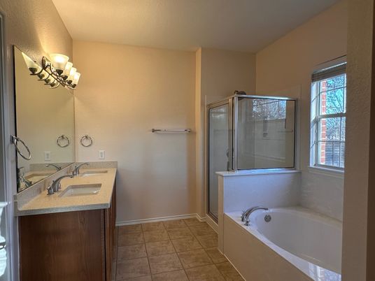 Bathroom, Dual Sink Vanities, Glass Shower, Interior