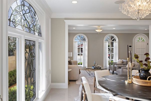 Chandelier, Dining room, Interior, Living room, Recessed Lighting