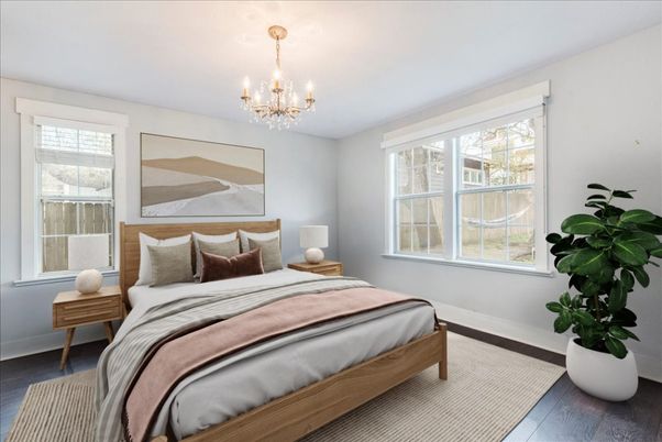 Bedroom, Chandelier, Interior