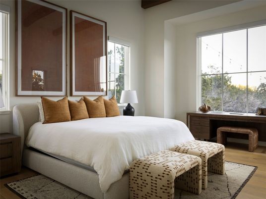 Bedroom, Interior, Wooden Beams, Wood Texture Flooring