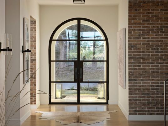 Interior, Stone Walls, Wood Texture Flooring