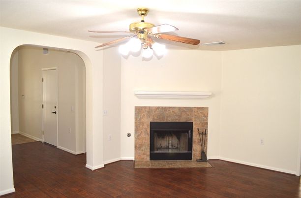 Fireplace, Interior, Wood Texture Flooring