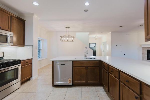Interior, Kitchen, Pendant Lights, Recessed Lighting, Stainless Steel Appliances