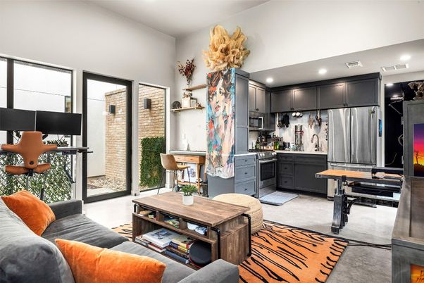 Interior, Kitchen, Living room, Recessed Lighting, Stainless Steel Appliances