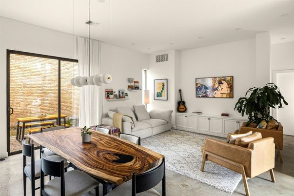 Dining room, Interior, Living room, Pendant Lights, Recessed Lighting