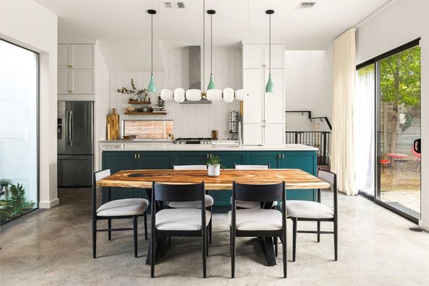 Dining room, Interior, Kitchen, Pendant Lights