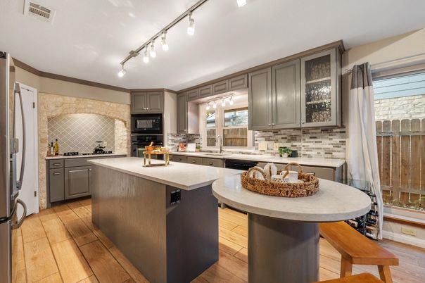 Interior, Kitchen, Wood Texture Flooring