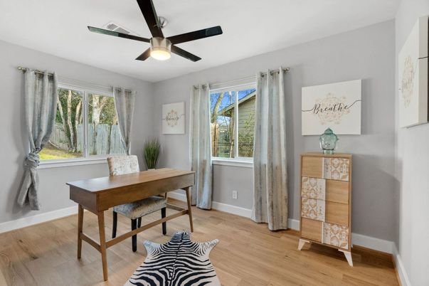 Home Office, Interior, Wood Texture Flooring