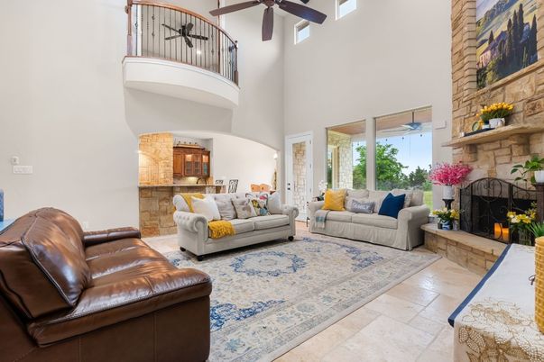 Fireplace, Interior, Living room, Stone Walls