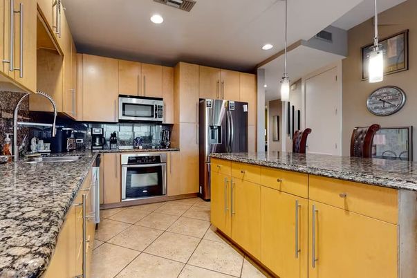 Interior, Kitchen, Pendant Lights, Recessed Lighting, Stainless Steel Appliances