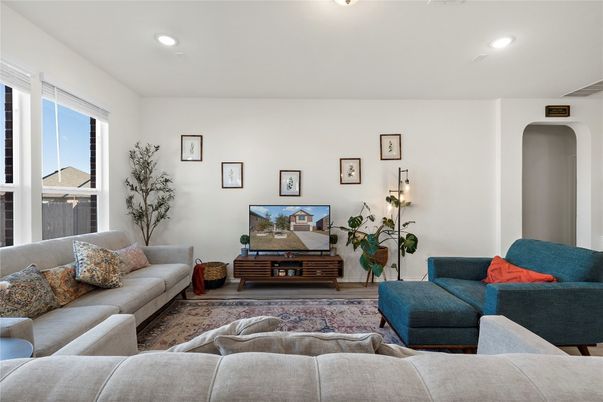 Interior, Living room, Recessed Lighting