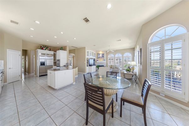 Dining room, Interior, Kitchen, Living room, Recessed Lighting, Stainless Steel Appliances