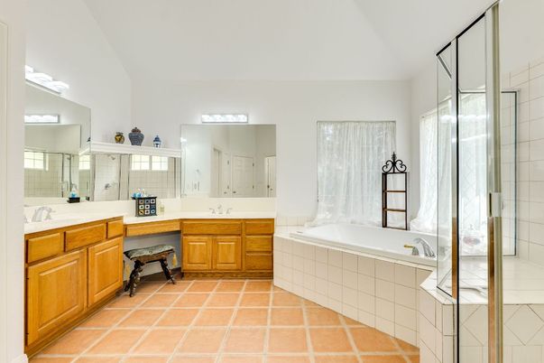 Bathroom, Dual Sink Vanities, Glass Shower, Interior