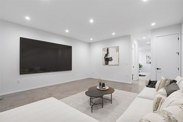 Interior, Living room, Recessed Lighting