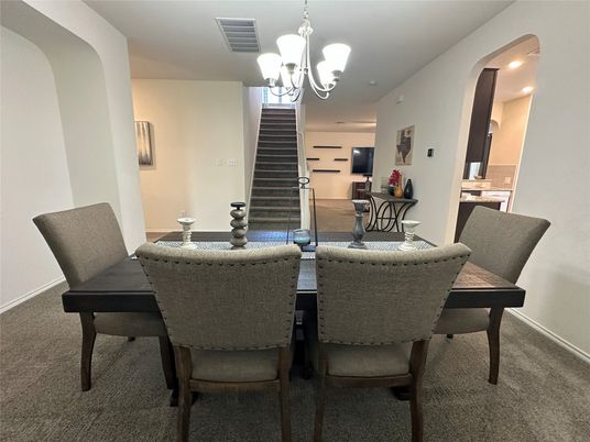 Chandelier, Dining room, Interior, Recessed Lighting