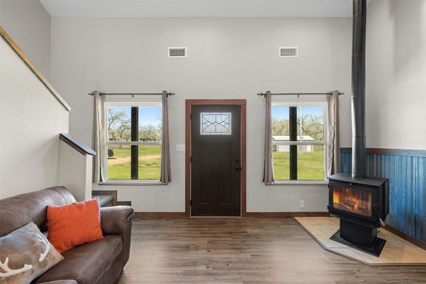 Fireplace, Interior, Wood Texture Flooring