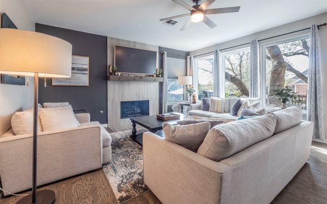 Fireplace, Interior, Living room, Wood Texture Flooring