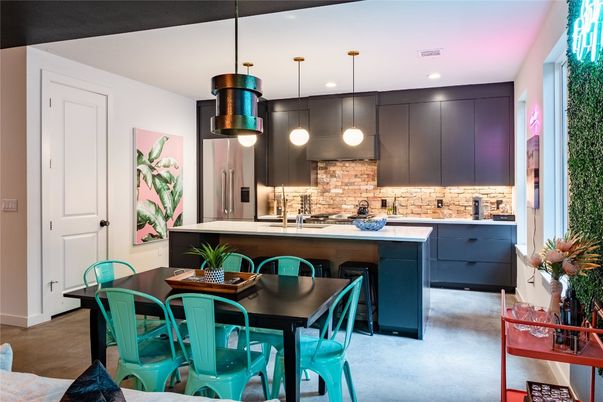 Dining room, Interior, Kitchen, Pendant Lights, Recessed Lighting