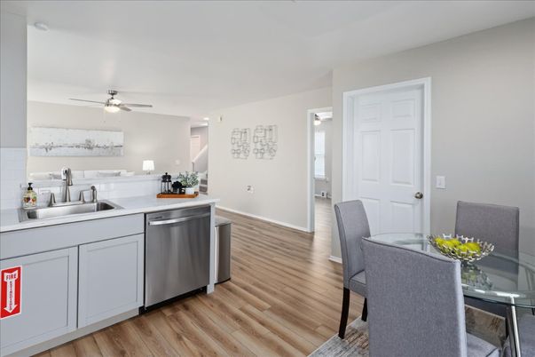 Dining room, Interior, Kitchen, Wood Texture Flooring