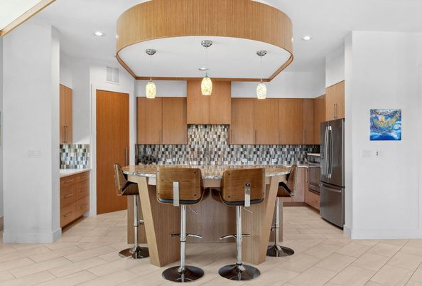 Interior, Kitchen, Pendant Lights, Recessed Lighting, Stainless Steel Appliances