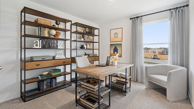Home Office, Interior, Recessed Lighting