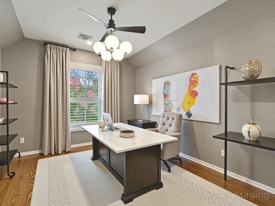 Home Office, Interior, Wood Texture Flooring