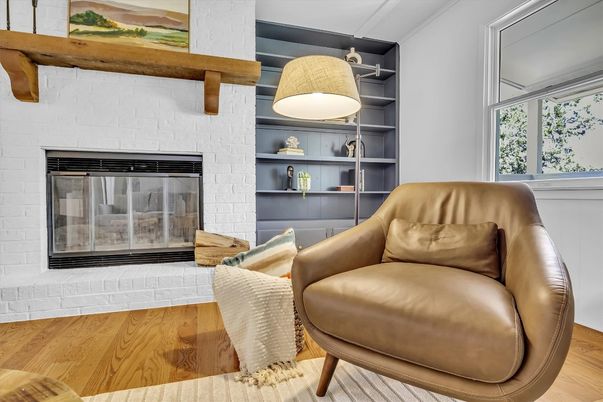 Fireplace, Interior, Wood Texture Flooring