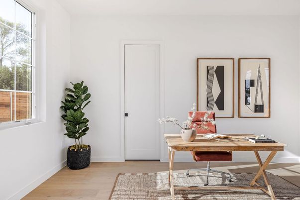 Home Office, Interior, Wood Texture Flooring