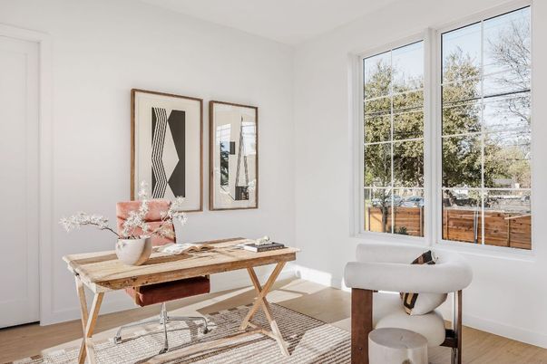 Home Office, Interior, Wood Texture Flooring