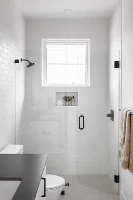 Bathroom, Glass Shower, Interior