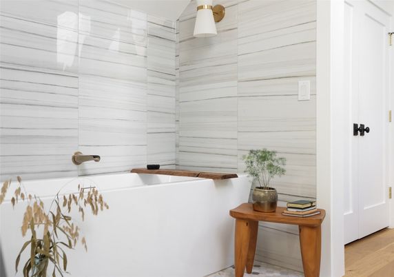 Bathroom, Glass Shower, Interior, Marble Walls