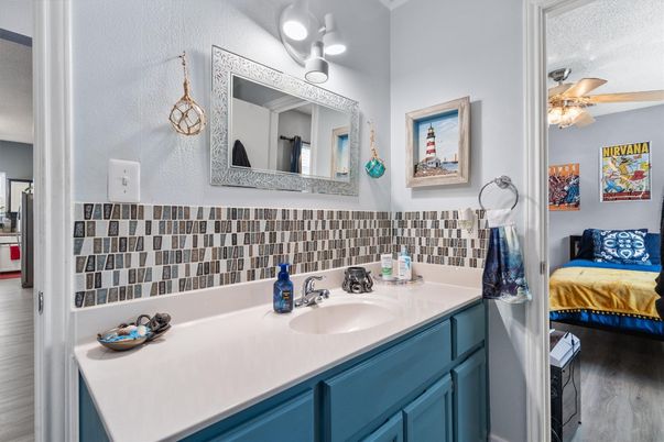 Bathroom, Interior, Wood Texture Flooring
