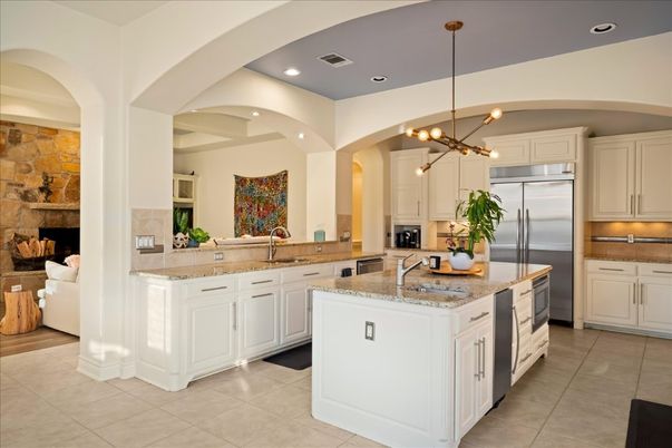 Interior, Kitchen, Pendant Lights, Recessed Lighting, Stainless Steel Appliances