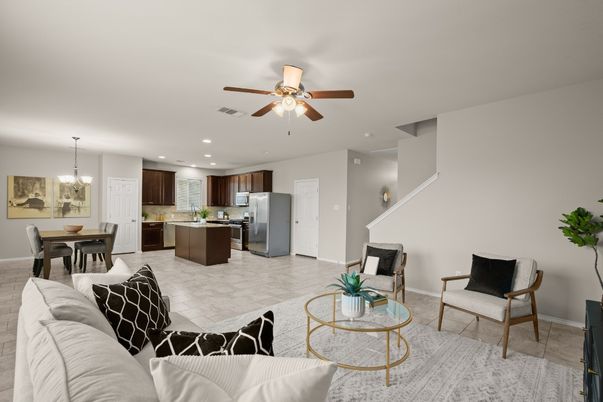 Dining room, Interior, Kitchen, Living room, Pendant Lights, Recessed Lighting, Stainless Steel Appliances