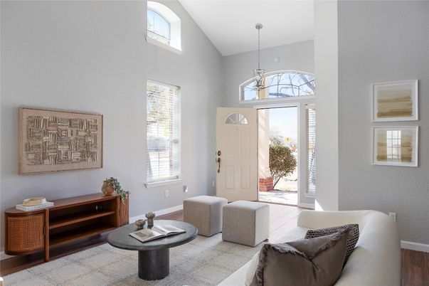 Interior, Living room, Pendant Lights, Wood Texture Flooring
