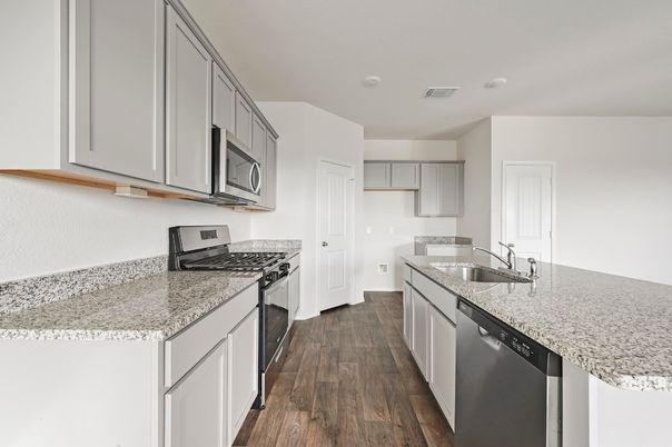Interior, Kitchen, Wood Texture Flooring
