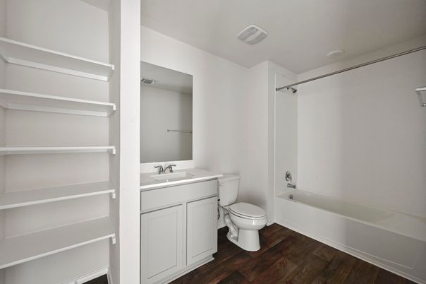 Bathroom, Interior, Wood Texture Flooring