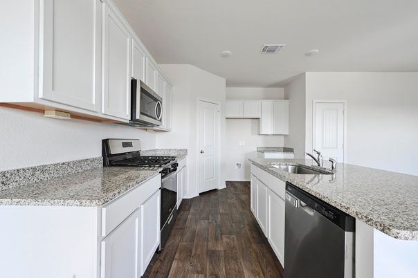 Interior, Kitchen, Wood Texture Flooring