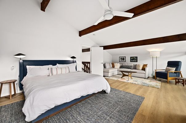 Bedroom, Interior, Wooden Beams, Wood Texture Flooring