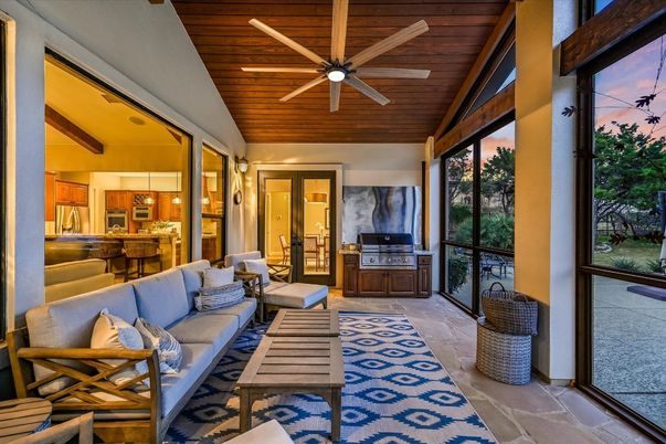 Interior, Kitchen, Living room, Wooden Ceilings