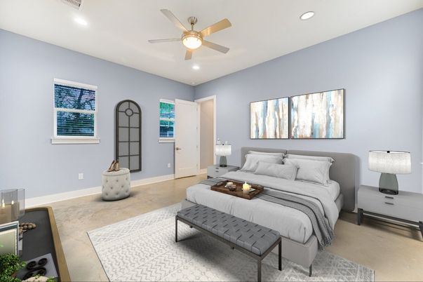 Bedroom, Interior, Recessed Lighting