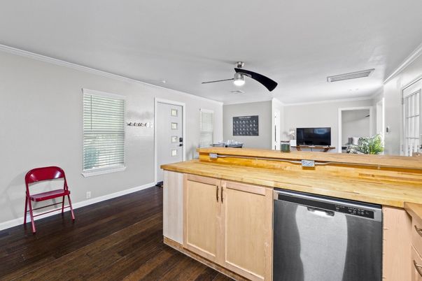 Interior, Kitchen, Wood Texture Flooring