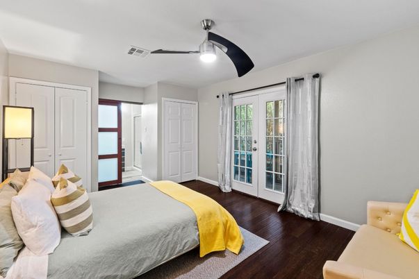 Bedroom, Interior, Wood Texture Flooring