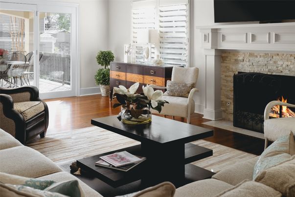 Fireplace, Interior, Living room, Wood Texture Flooring
