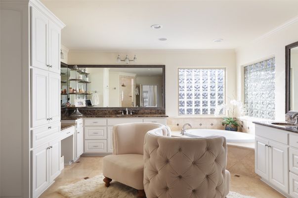 Bathroom, Dual Sink Vanities, Interior, Recessed Lighting
