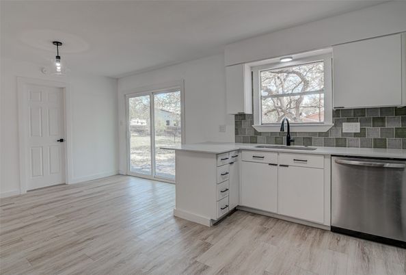 Interior, Kitchen, Wood Texture Flooring