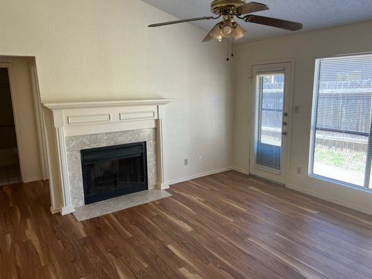 Empty room, Fireplace, Interior, Wood Texture Flooring