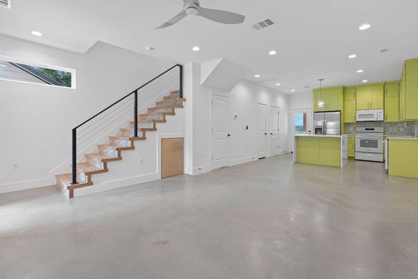 Interior, Kitchen, Pendant Lights, Recessed Lighting, Stainless Steel Appliances